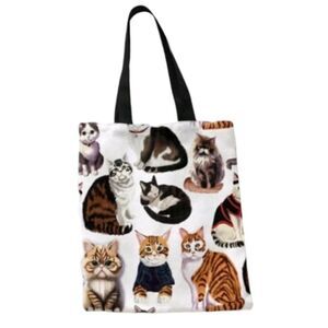 Cat Pattern Tote Bag
